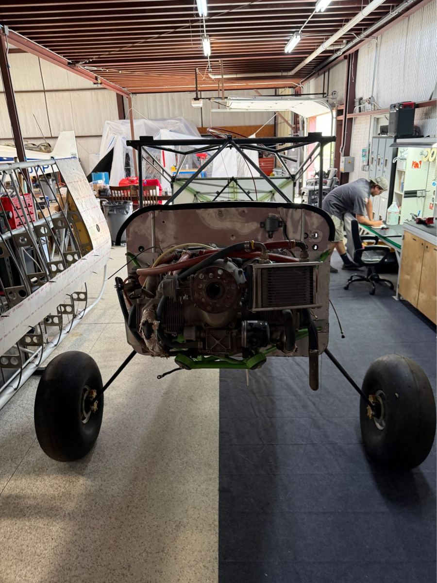 Fabric airframe ground-up restoration with a Rotax engine in the Mach Aircraft Maintenance hangar