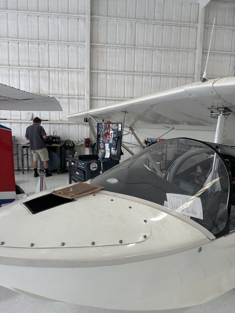 SeaRey amphibian in for annual inspection and Rotax service at Mach Aircraft Maintenance